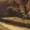 Oil painting on canvas from the 50s, countryside landscape