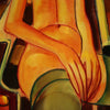 Modern painting signed by Gianbar, Nude at the Window 1977