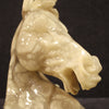 Italian onyx sculpture depicting a horse's head