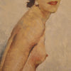 Signed woman nude painting from 1960s