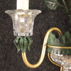 Italian crystal and metal wall lamp