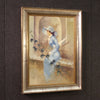 Italian signed painting depicting a girl from 20th century