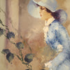 Italian signed painting depicting a girl from 20th century