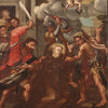 Religious painting from 18th century, the martyrdom of Saint Fidelis of Sigmaringen