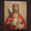 Religious painting from the 1920s, Saint Agnes