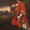 Religious painting from 17th century, Saint Lawrence martyr
