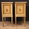 Pair of 1960s Louis XVI style lacquered bedside tables