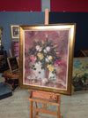 Spanish signed painting "Still Life with Flowers"