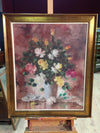 Spanish signed painting "Still Life with Flowers"