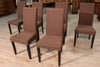 Group of 6 chairs covered in fabric