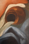 Oil on board painting depicting nudes