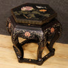 French lacquered and painted chinoiserie side table