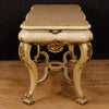 Dutch lacquered and gilded table with marble top