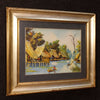 French oriental landscape painting oil on canvas