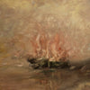 Italian seascape painting in impressionist-style from 20th century