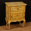 Lacquered, painted and gilded Venetian night stand from 20th century