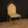 Six Italian design chairs in golden metal