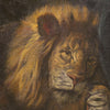 Italian religious painting Saint Jerome with lion from 20th century