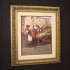 Italian painting popular scene with characters from 20th century