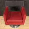 Pair of Italian design armchairs in faux leather