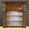 French bookcase from the 20th century in oak wood