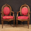 Pair of walnut armchairs from 19th century