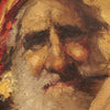 Italian signed painting portrait of a mountaineer from the 20th century