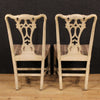 Pair of lacquered and gilded Italian chairs