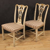 Pair of lacquered and gilded Italian chairs