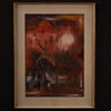 Italian abstract painting oil on canvas from 20th century