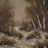 Italian winter landscape painting oil on canvas