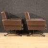 Pair of Italian design armchairs in skai