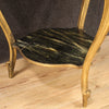 Gilded and lacquered faux marble living room coffee table
