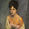 Signed painting portrait of a lady from 20th century