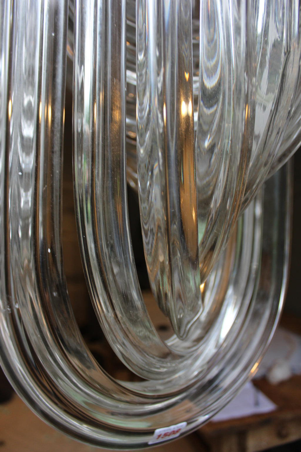 Murano Glass Chandelier in the Style of Venini, c.1980s