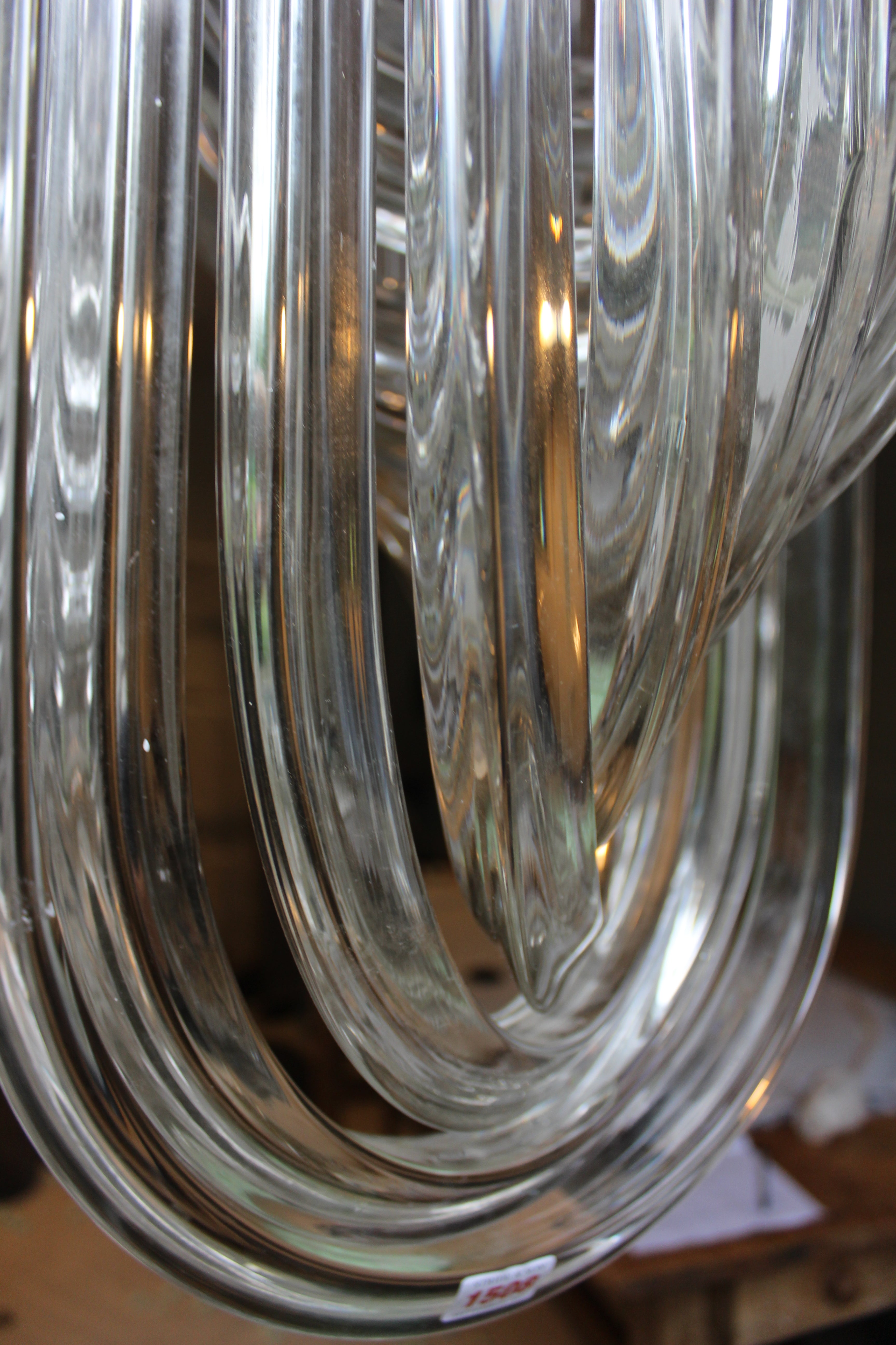 Murano Glass Chandelier in the Style of Venini, c.1980s