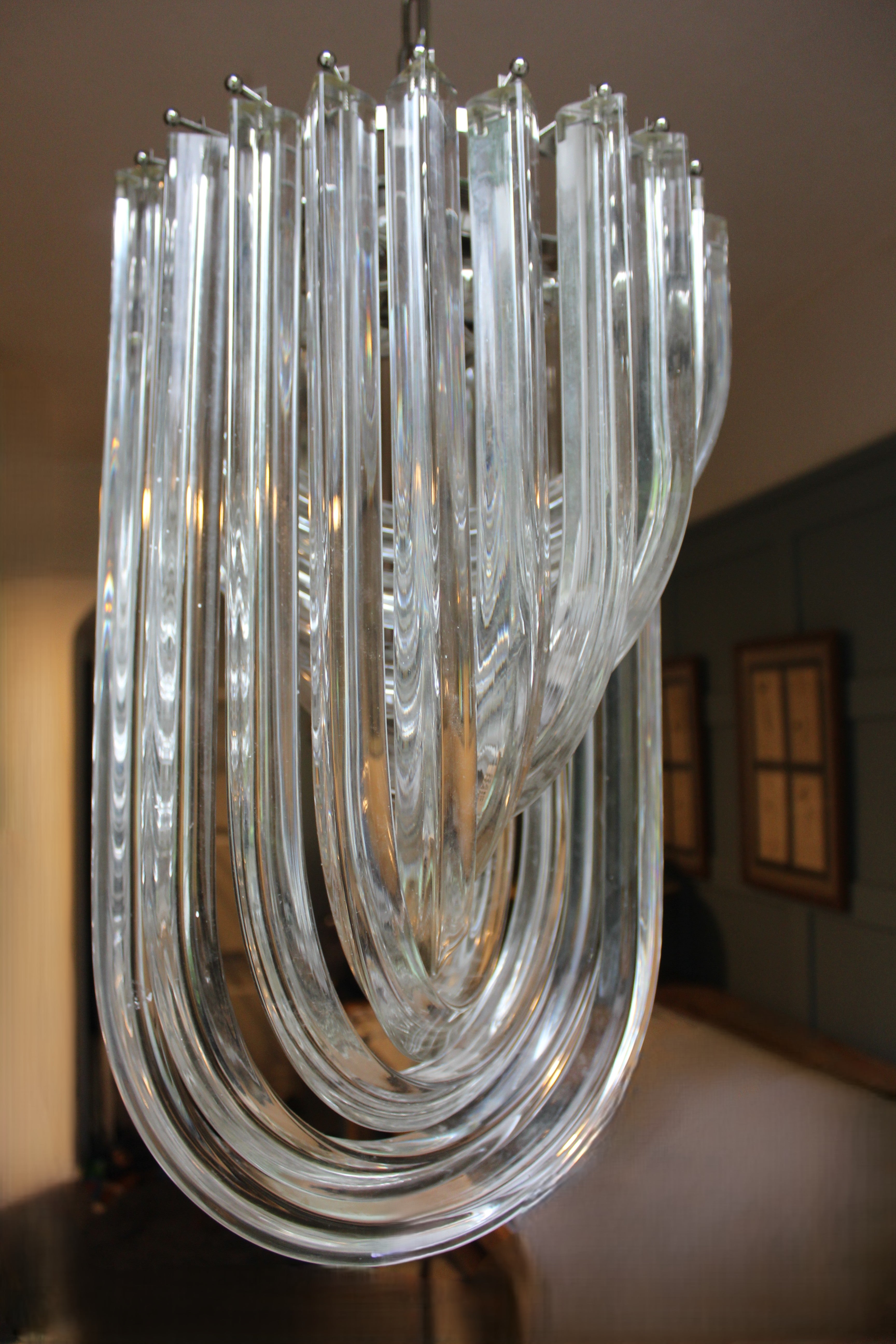 Murano Glass Chandelier in the Style of Venini, c.1980s