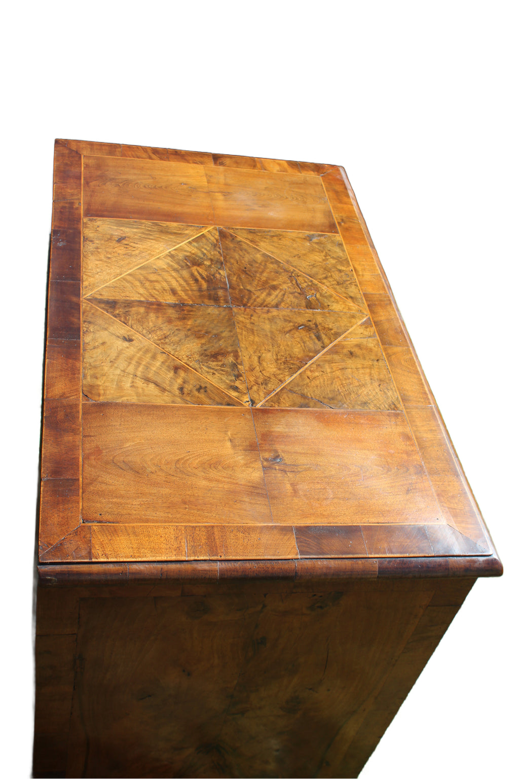 Queen Ann Burr Walnut Chest of Drawers