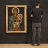 Antique Italian religious painting Virgin with child from 18th century