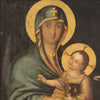 Antique Italian religious painting Virgin with child from 18th century