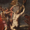 Antique Italian painting from the 17th century, Martyrdom of St. Bartholomew