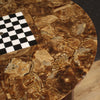 Game table with marble and onyx top with chessboard from the 20th century