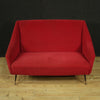Italian sofa in red velvet from the 60s