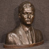 Bronze half-bust sculpture from the 30's
