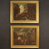 Antique genre scene painting from 18th century