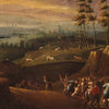 Antique landscape with wayfarers from the 18th century