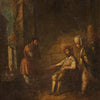 Antique painting from 17th century, the parable of the unfaithful farmer