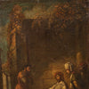 Antique painting from 17th century, the parable of the unfaithful farmer