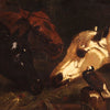 Painting with horses from the first half of the 19th century