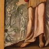 Antique painting on panel from 17th century, la femme forte Déborah